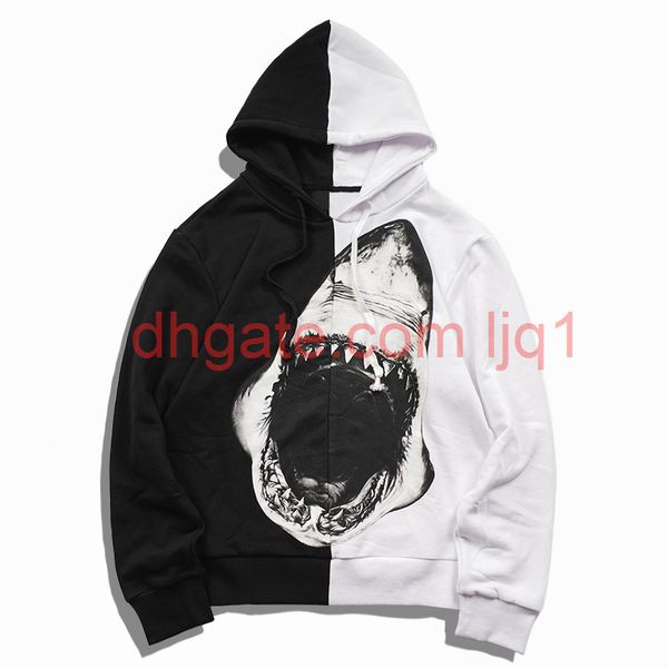 mens shark print hoodies men women black and white stitching hooded pullover couples casual sweatshirts size s-xl
mens shark print hoodies men women black and white stitching hooded pullover couples casual sweatshirts size s-xl