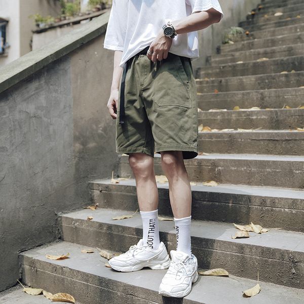 tooling style shorts men's solid casual korean beach trend capris summer pants, White;black
tooling style shorts men's solid casual korean beach trend capris summer pants, White;black