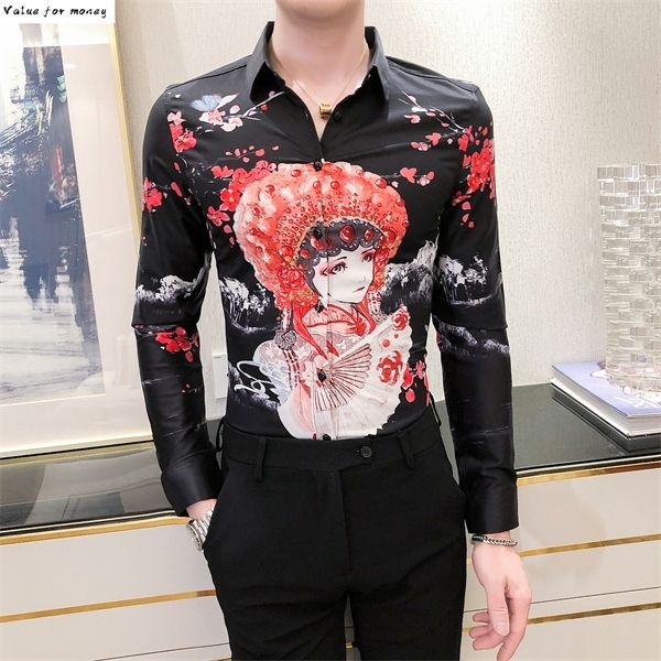 casual masculina camisa slim fit men night club work designer 4d print mens shirts long sleeve streetwear social shirt c1212, White;black
casual masculina camisa slim fit men night club work designer 4d print mens shirts long sleeve streetwear social shirt c1212, White;black