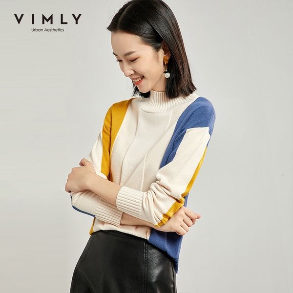 vimly thick sweater women stripe knitted turtleneck casual long sleeve soft fashion slim femme elasticity pullovers 99367 y200910, White;black
vimly thick sweater women stripe knitted turtleneck casual long sleeve soft fashion slim femme elasticity pullovers 99367 y200910, White;black