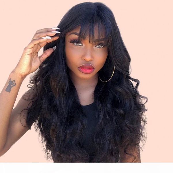 130 density lace wig with bangs body wave full lace wigs glueless lace front human hair wigs for black women malaysian, Black;brown
130 density lace wig with bangs body wave full lace wigs glueless lace front human hair wigs for black women malaysian, Black;brown