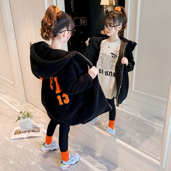 2020 new winter korean version black coat big thickened hoodie children's letter fat girl's cloth
2020 new winter korean version black coat big thickened hoodie children's letter fat girl's cloth