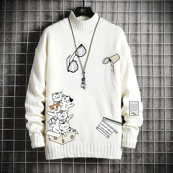 2021 otoño gatos dibujos animados suéter para hombre invierno para hombres suéteres suéter hombres ropa coreana 5xl, White;black
2021 otoño gatos dibujos animados suéter para hombre invierno para hombres suéteres suéter hombres ropa coreana 5xl, White;black