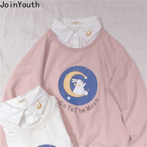 neploe women sweatshirt fake two pieces korean cartoon letters printed hoodies autumn new sweet pullover women 7b189 201203, Black
neploe women sweatshirt fake two pieces korean cartoon letters printed hoodies autumn new sweet pullover women 7b189 201203, Black