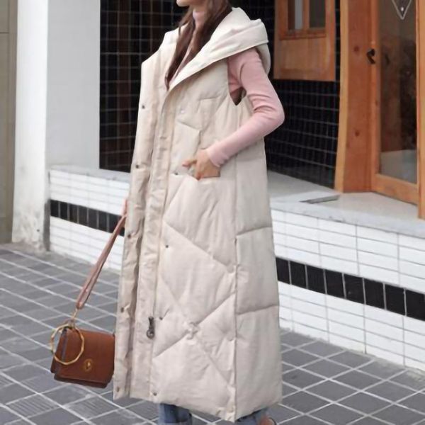 autumn winter vest coat women 2020 new stand collar long warm down jacket vest female waistcoats cotton padded gilet femme, Black;white
autumn winter vest coat women 2020 new stand collar long warm down jacket vest female waistcoats cotton padded gilet femme, Black;white
