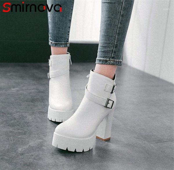 boots smirnova 2021 autumn platform buckle zip round toe super high square heel ankle for women solid ladies1, Black
boots smirnova 2021 autumn platform buckle zip round toe super high square heel ankle for women solid ladies1, Black