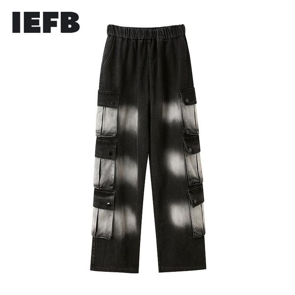 men's jeans iefb high street make old wash tie dye gradual multi pocket workwear loose wide leg denim pants 2021 spring 9y5577, Blue
men's jeans iefb high street make old wash tie dye gradual multi pocket workwear loose wide leg denim pants 2021 spring 9y5577, Blue