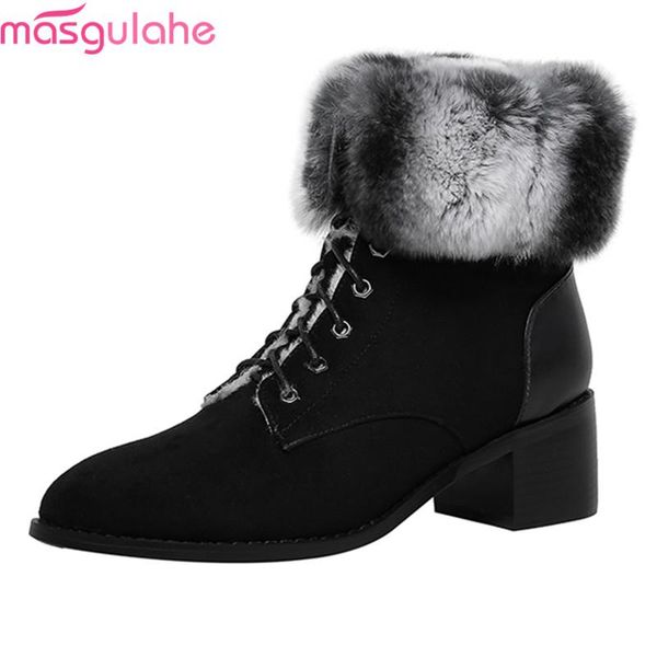 boots masgulahe 2021 winter women genuine leather keep warm ankle square heels round toe ladies shoes, Black
boots masgulahe 2021 winter women genuine leather keep warm ankle square heels round toe ladies shoes, Black