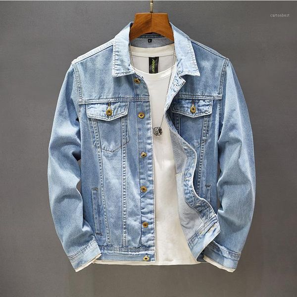 men's jackets denim jacket mens 2021 light blue bomber slim wash fashion trend spring cotton turn-down collar coats for man1, Black;brown
men's jackets denim jacket mens 2021 light blue bomber slim wash fashion trend spring cotton turn-down collar coats for man1, Black;brown