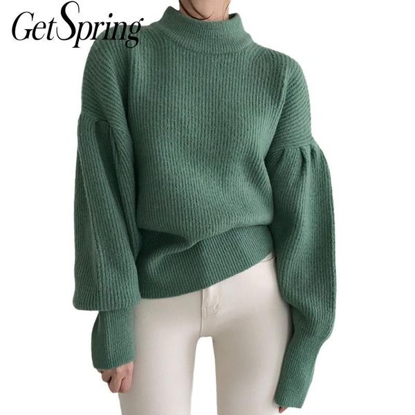 getspring women sweater puff sleeve turtleneck women sweaters pullovers vintage knitting sweater korean style 2020 fashion, White;black
getspring women sweater puff sleeve turtleneck women sweaters pullovers vintage knitting sweater korean style 2020 fashion, White;black