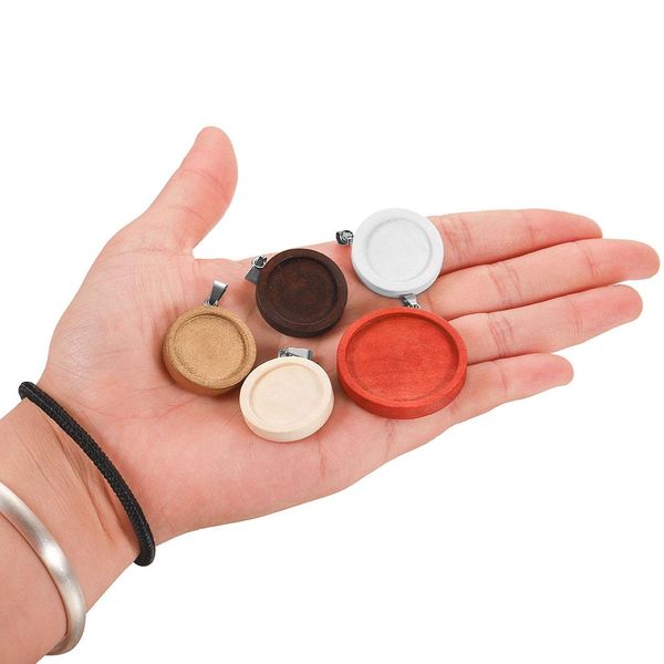 10pcs 25 30 35 mm wood cabochon base setting trays bezel blank stainless steel hook wooden pendant charms for diy jewelry making wmtohe 
10pcs 25 30 35 mm wood cabochon base setting trays bezel blank stainless steel hook wooden pendant charms for diy jewelry making wmtohe