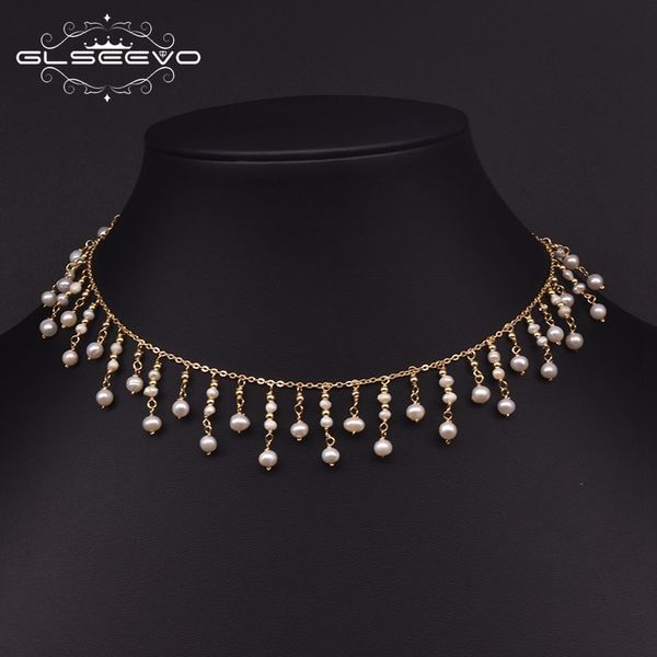 glseevo natural fresh water pearl choker necklace for women original design handmade tassel necklace luxury fine jewelry gn0224 q0531, Silver
glseevo natural fresh water pearl choker necklace for women original design handmade tassel necklace luxury fine jewelry gn0224 q0531, Silver