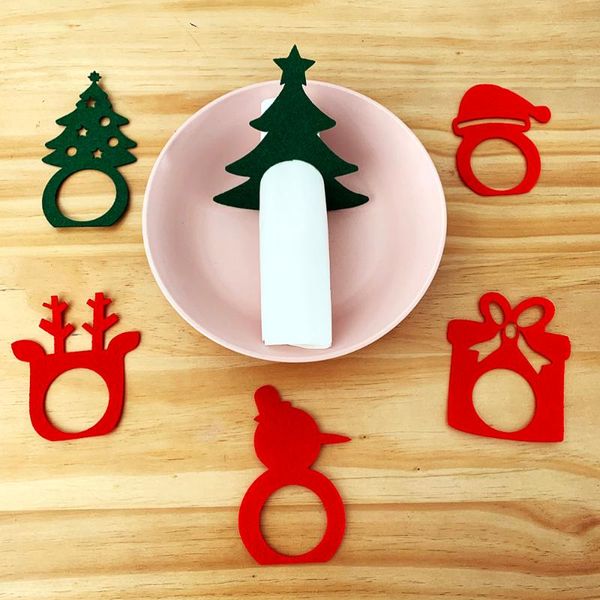 12pcs christmas napkin rings cute napkin buckles nonwoven holders dinning table setting for casual or formal occasions 
12pcs christmas napkin rings cute napkin buckles nonwoven holders dinning table setting for casual or formal occasions