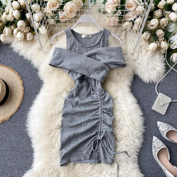 2020 summer new arrivals sleeveless hollow out drawstring knee length dress women high waist streetwear mj023, Black;gray
2020 summer new arrivals sleeveless hollow out drawstring knee length dress women high waist streetwear mj023, Black;gray