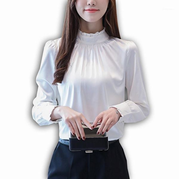 foxmertor fashion elegant satin comfortable women blouse autumn long sleeve solid white shirts ruffled female ladies 1 
foxmertor fashion elegant satin comfortable women blouse autumn long sleeve solid white shirts ruffled female ladies 1