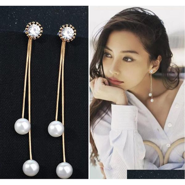 fashion lady long pearl tassel earrings, high-quality simple 925 silver needle micro-inlay earrings wholesale shipping ecvlo
fashion lady long pearl tassel earrings, high-quality simple 925 silver needle micro-inlay earrings wholesale shipping ecvlo