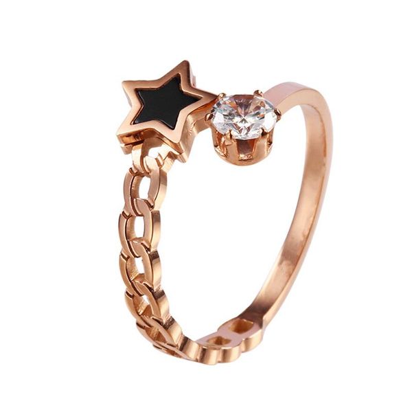 new arrival rose gold zircon rings for women stainless steel ladies pentagram ring open fashion jewelry, Slivery;golden
new arrival rose gold zircon rings for women stainless steel ladies pentagram ring open fashion jewelry, Slivery;golden