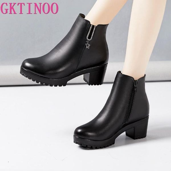boots gktinoo 2021 leather autumn winter shoes women ankle female thick heels boot platform warm, Black
boots gktinoo 2021 leather autumn winter shoes women ankle female thick heels boot platform warm, Black