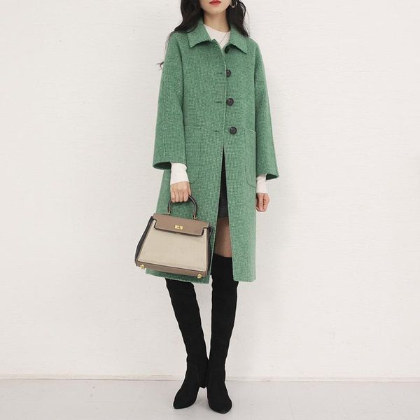 women's wool & blends spring autumn jacket women clothes 2021 korean long coat casual elegant female woolen coats outerwear jlf-2583 zt, Black
women's wool & blends spring autumn jacket women clothes 2021 korean long coat casual elegant female woolen coats outerwear jlf-2583 zt, Black
