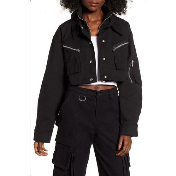2021 woman fashion streetwear oversize zip jacket fall new korean chic casual outwear short jackets nunb, Black
2021 woman fashion streetwear oversize zip jacket fall new korean chic casual outwear short jackets nunb, Black