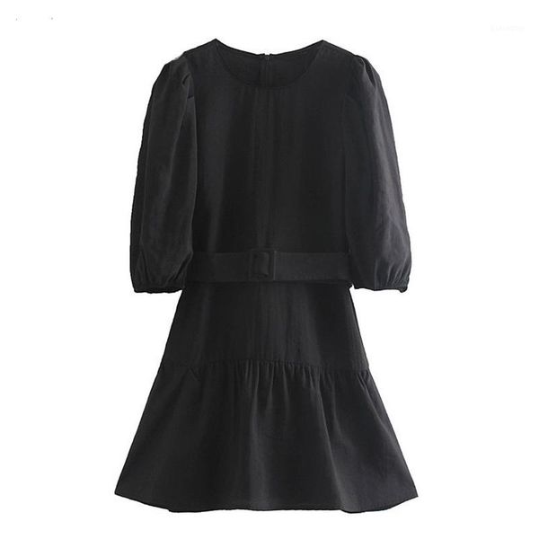 round neck belt black mini dress lantern sleeve blouses dress fall 2020 women elegant party clothes vestidos mujer1, Black;gray
round neck belt black mini dress lantern sleeve blouses dress fall 2020 women elegant party clothes vestidos mujer1, Black;gray