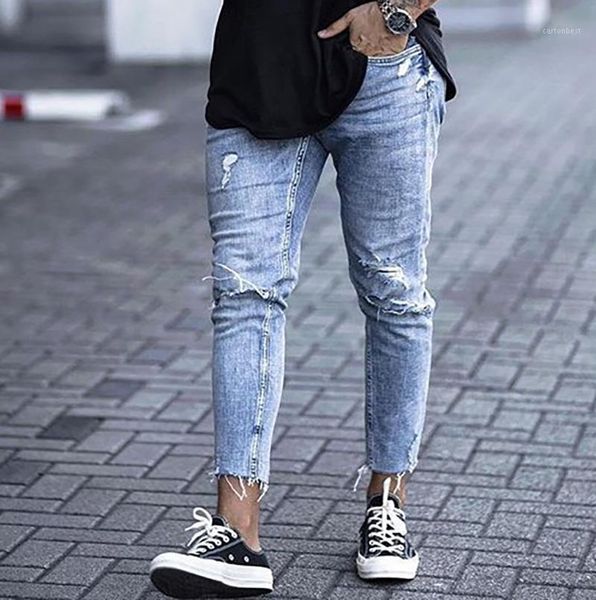 men's jeans 2021 fashion soft elastic hombre pencil pants ripped men jeans1, Blue
men's jeans 2021 fashion soft elastic hombre pencil pants ripped men jeans1, Blue