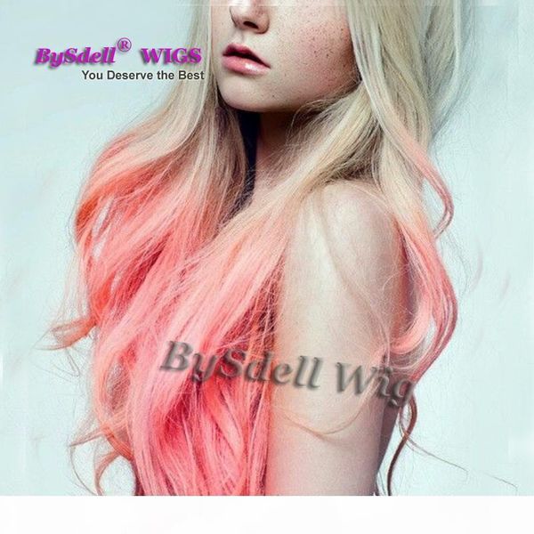 colored hair wig wide front bleched knots lace front wig synthetic blonde ombre cherry pink red color hair wigs for fairy woman, Black
colored hair wig wide front bleched knots lace front wig synthetic blonde ombre cherry pink red color hair wigs for fairy woman, Black