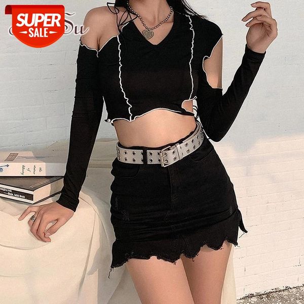 artsu fashion hollow out patchwork black t-shirts gothic backless lace up ruffles crop women autumn streetwear ts52368 #hq7d, White
artsu fashion hollow out patchwork black t-shirts gothic backless lace up ruffles crop women autumn streetwear ts52368 #hq7d, White