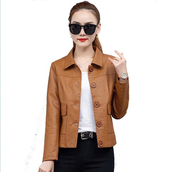 boutique pu leather jacket female spring autumn short new autumn slim wild motorcycle small leather jackets overcoat clothes, Black
boutique pu leather jacket female spring autumn short new autumn slim wild motorcycle small leather jackets overcoat clothes, Black