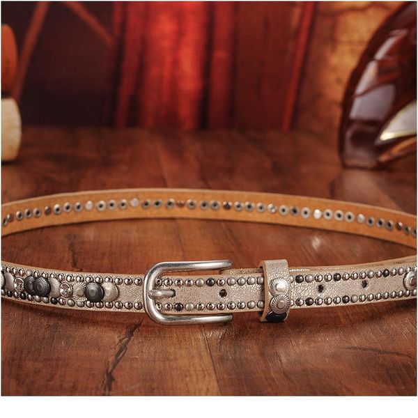 dinisiton luxury women rivet thin belt punk rock belts cowskin genuine leather handcrafted female hip hop jeans str jllwad, Black;brown
dinisiton luxury women rivet thin belt punk rock belts cowskin genuine leather handcrafted female hip hop jeans str jllwad, Black;brown
