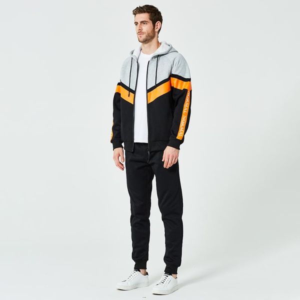 hoodies men set long sleeve hooded sweatshirt hoodie tracksuit men active suit zipper outwear 2pc jacket+pants set, Gray
hoodies men set long sleeve hooded sweatshirt hoodie tracksuit men active suit zipper outwear 2pc jacket+pants set, Gray