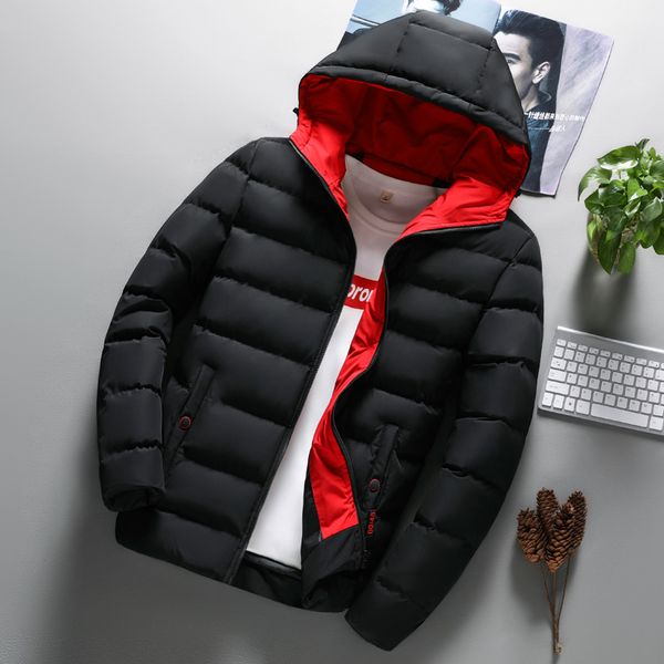 2021 new solid case with hood jackets winter thick cotton-quilted male men's thin warm windproof jacket parka k239 lajv, Black
2021 new solid case with hood jackets winter thick cotton-quilted male men's thin warm windproof jacket parka k239 lajv, Black