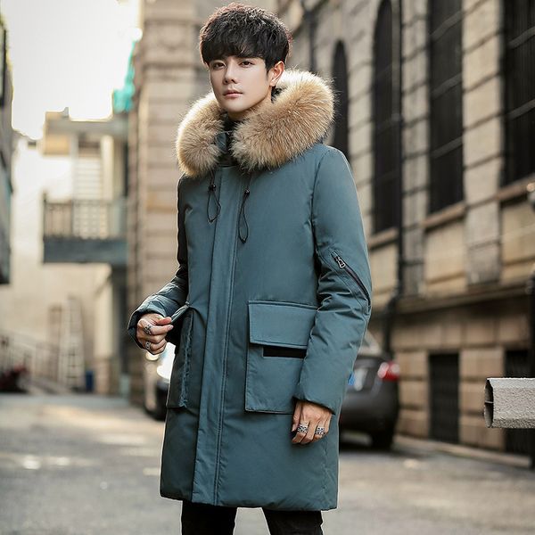 winter in the new long down jacket han edition men hooded coat with thick warm style of men's leisure q1209, Black
winter in the new long down jacket han edition men hooded coat with thick warm style of men's leisure q1209, Black
