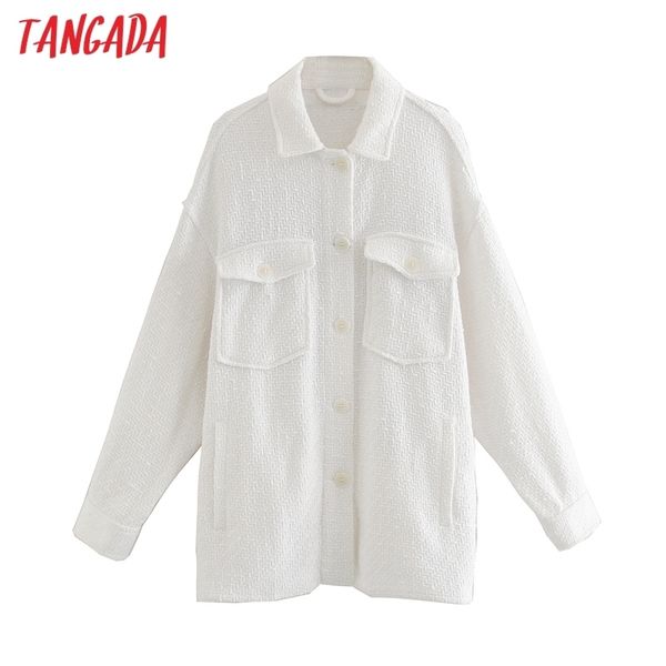 tangada women oversized white tweed jacket coat autumn winter ladies long sleeve female loose coat 3h689 201028, Black;brown
tangada women oversized white tweed jacket coat autumn winter ladies long sleeve female loose coat 3h689 201028, Black;brown