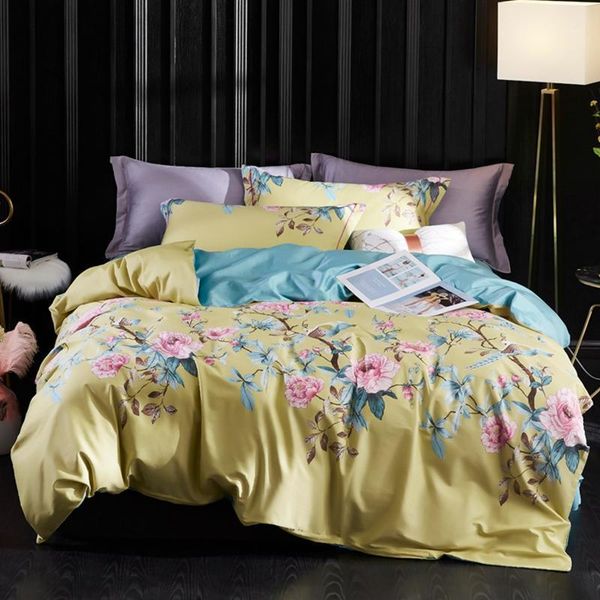 30 egyptian cotton yellow chinoiserie style birds flowers duvet cover bed sheet flat sheet king double bedding set #s1
30 egyptian cotton yellow chinoiserie style birds flowers duvet cover bed sheet flat sheet king double bedding set #s1