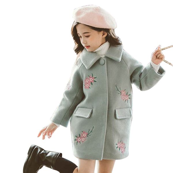 children's jackets flower embroidery kids woolen coat fashion covered buttons girl outerwear autumn warm clothes for girls 201118, Blue;gray
children's jackets flower embroidery kids woolen coat fashion covered buttons girl outerwear autumn warm clothes for girls 201118, Blue;gray