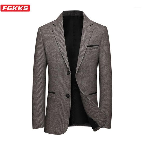 fgkks spring autumn new men casual blazers fashion brand men's plaid business woolen suit jacket slim fit wild blazers male1, White;black
fgkks spring autumn new men casual blazers fashion brand men's plaid business woolen suit jacket slim fit wild blazers male1, White;black