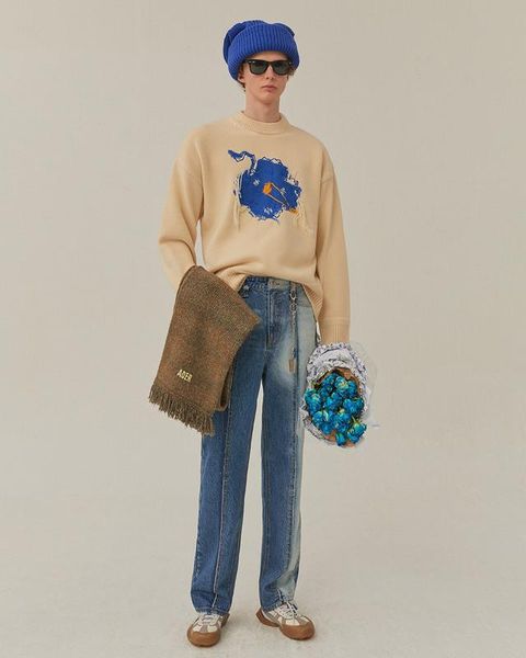 adererror 2021fw new blue flower embroidery tassels pullover oversized hip-hop ader sweater men women couple pullovers, White;black
adererror 2021fw new blue flower embroidery tassels pullover oversized hip-hop ader sweater men women couple pullovers, White;black