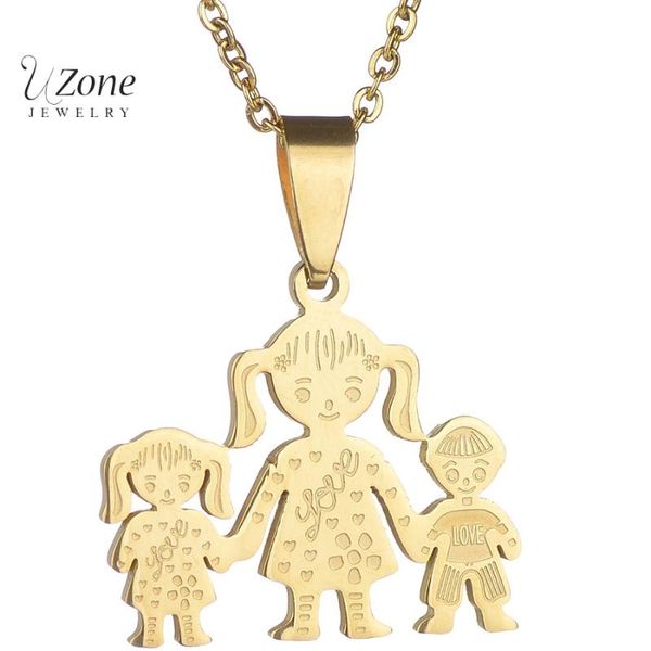 new family necklace mama boy twain girl cartoon necklace stainless steel never fade for mother christmas gift bijoux, Silver
new family necklace mama boy twain girl cartoon necklace stainless steel never fade for mother christmas gift bijoux, Silver