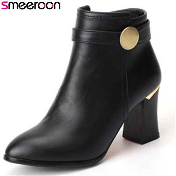 boots smeeroon fashion ankle for women high heels autumn winter round toe prom shoes zip big size 33-43, Black
boots smeeroon fashion ankle for women high heels autumn winter round toe prom shoes zip big size 33-43, Black