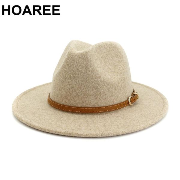 hoaree beige wool fedora hat for woman british style mens fedora hat with belt casual 2020 new fall winter wide brim hat, Black;white
hoaree beige wool fedora hat for woman british style mens fedora hat with belt casual 2020 new fall winter wide brim hat, Black;white