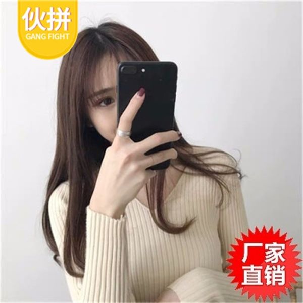 bottoming shirt 2020 women's versatile fashion long sleeve v-neck pullover knitwear sweater for women, White;black
bottoming shirt 2020 women's versatile fashion long sleeve v-neck pullover knitwear sweater for women, White;black