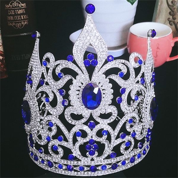 big large tiaras and crowns gorgeous blue crystal rhinestones diadem headband for bride wedding hair jewelry bridal accessories y200409, Slivery;golden
big large tiaras and crowns gorgeous blue crystal rhinestones diadem headband for bride wedding hair jewelry bridal accessories y200409, Slivery;golden