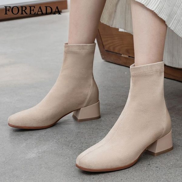 boots foreada real leather ankle med heel woman chunky short square toe ladies shoes autumn winter apricot 40, Black
boots foreada real leather ankle med heel woman chunky short square toe ladies shoes autumn winter apricot 40, Black