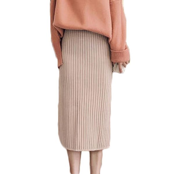 skirts 2021 autumn winter women's casual split knitted sweater hips solid slim elastic bottoming femme mujer, Black
skirts 2021 autumn winter women's casual split knitted sweater hips solid slim elastic bottoming femme mujer, Black