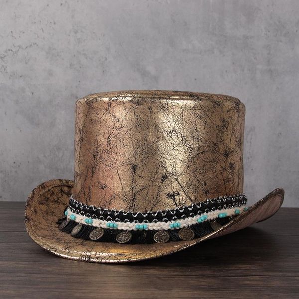 fashion women leather hat president lday fedora hat magic flat steampunk cosplay pork pie party cap 3 size, Blue;gray
fashion women leather hat president lday fedora hat magic flat steampunk cosplay pork pie party cap 3 size, Blue;gray