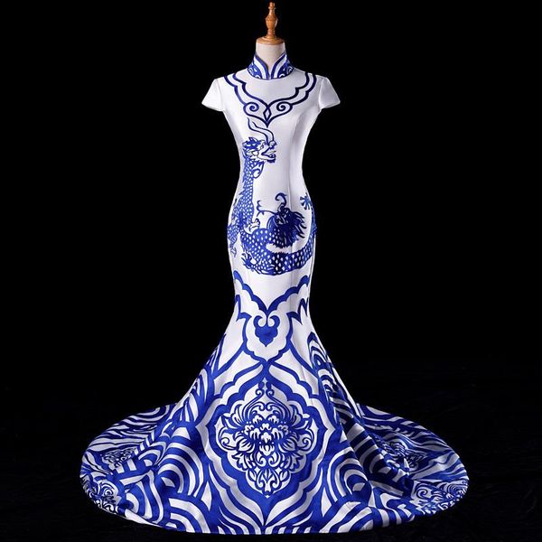ethnic clothing luxury blue white backless cheongsam qipao dresses chinese evening gown china dress traditional robe chinoise oriental qi pa, Red
ethnic clothing luxury blue white backless cheongsam qipao dresses chinese evening gown china dress traditional robe chinoise oriental qi pa, Red