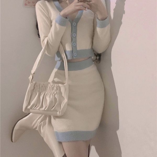 2021 New Knitted Joints 2 for Women Sweet Furry Sweater `bodycon Skirt'defines Fashion Sweat Two Pieces Matching Nice Clothes IMT8, Gray
2021 New Knitted Joints 2 for Women Sweet Furry Sweater `bodycon Skirt'defines Fashion Sweat Two Pieces Matching Nice Clothes IMT8, Gray