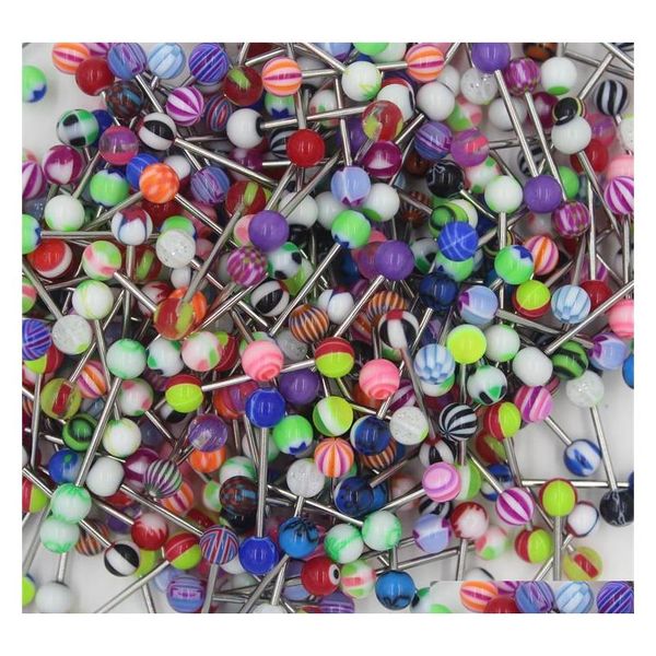 100pcs/lot tongue ring bar mix color uv acrylic body piercing jewelry t jllxuq yy_dhhome, Silver
100pcs/lot tongue ring bar mix color uv acrylic body piercing jewelry t jllxuq yy_dhhome, Silver