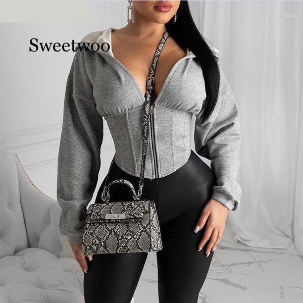 sweetwoo new spring women autumn long sleeve zip hoodies casual solid sweatshirt slim corset sport workout gym jacket gray1, Black;brown
sweetwoo new spring women autumn long sleeve zip hoodies casual solid sweatshirt slim corset sport workout gym jacket gray1, Black;brown